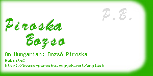 piroska bozso business card